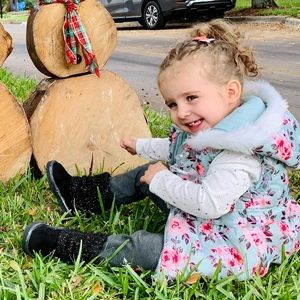 Little Lass Floral Winter Puffer Vest